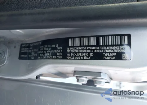 2019 Jeep Renegade Sport 4X4 from USA, damaged, VIN ZACNJBAB2KPK21463